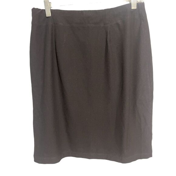 Eileen Fisher Short Skirt Md Black Stretch 70% Viscose USA - Picture 1 of 3